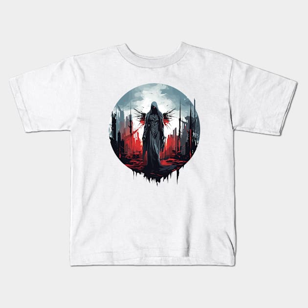 Angel Darkness Fantastic Otherworldly Creature Kids T-Shirt by Cubebox